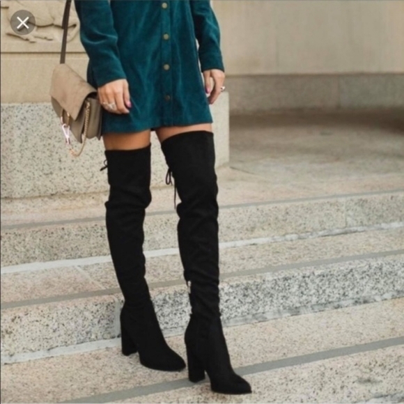Marc Fisher Shoes - Marc Fisher Alinda Over The Knee Black Pointed Boots Size 7.5